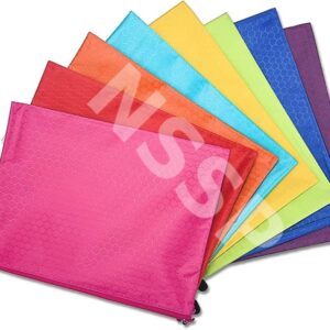 NSSP Multipurpose Waterproof Zipper Pouches Document Holder/Pen Pencil Case/Stationery Storage Bags/Cosmetic Pouch/Travel Organizer