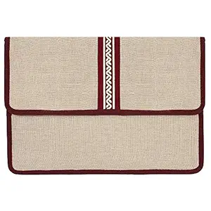 FUTURE X Jute Bag File Folder Environment Friendly Papers Container, Stationery Files and Folders, Certificate, Legal Size Documents Holder for Home, Office, School - Stylish & Sustainable Organizer