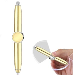 Krifa Fidget Pen Spinning Pen Multi Functional Help Stress Reducer Help Thinking Ballpoint Pen Anti Stress Anxiety Gift Pen for Business Adults Students Kids (pack of 1)
