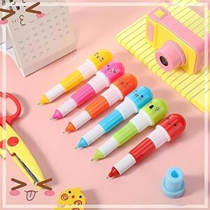 Nirgun Empex 1Pcs Mini Retractable All Face Pill Ball Point Pen Capsule Ballpen For Kids, Cute Design Capsule Shape Ball Pen For School Kids/Students (Pack of 1)